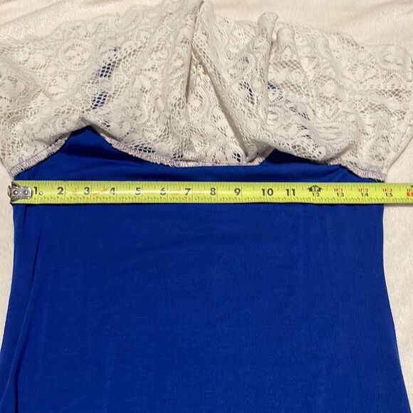 Rebellious One- Bohemian Style Floor Length Maxi Dress with Lace Detail- Size S - Picture 5 of 8